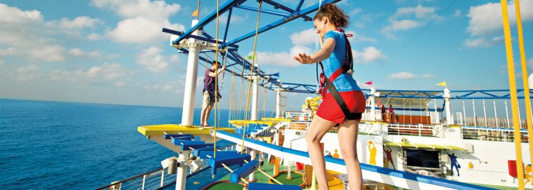 Ropes Course on Carnival Mardi Gras