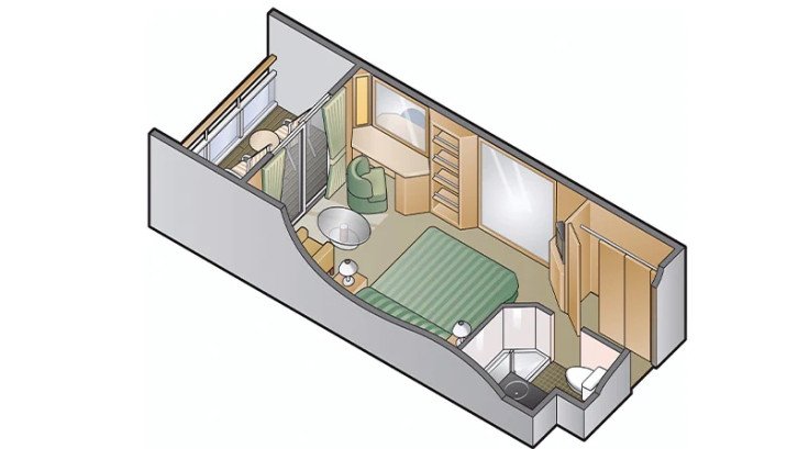 Aquaclass® Stateroom floor Plan