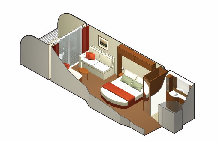 Sunset Concierge Class Stateroom floor Plan