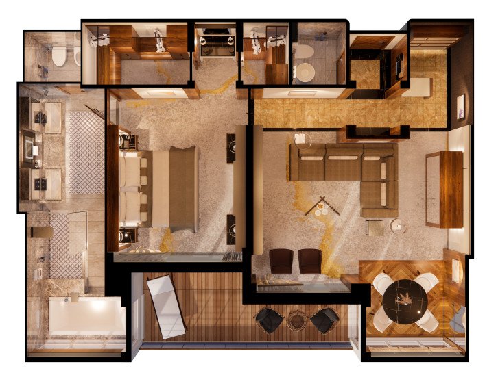 Crystal Penthouse Suite floor Plan
