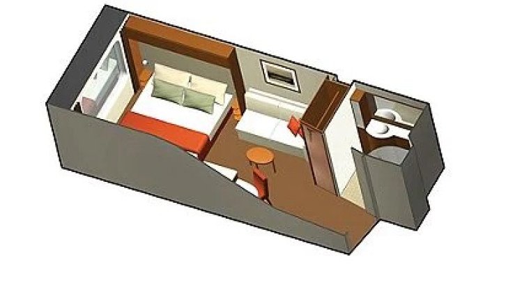 Prime Ocean View Stateroom floor Plan