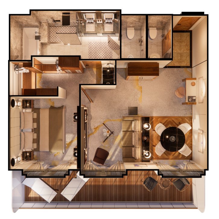 Junior Crystal Penthouse Suite floor Plan