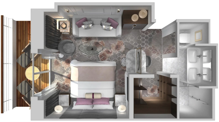Sapphire Ocean View Suite floor Plan