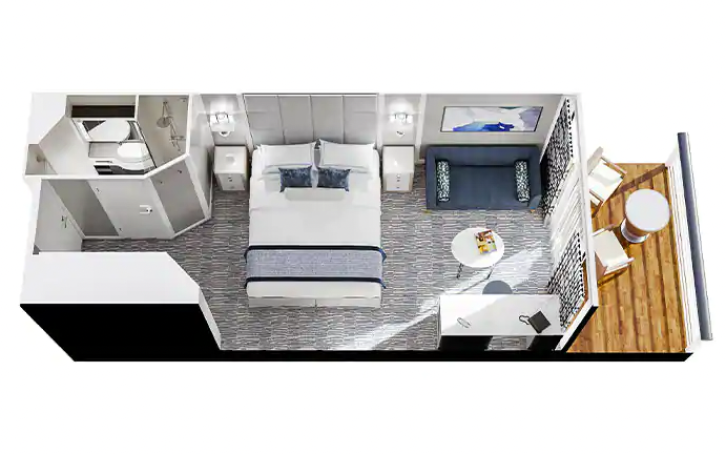 Concierge Level Veranda Stateroom floor Plan
