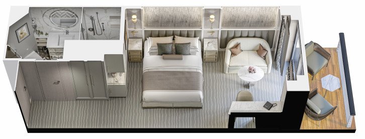 Concierge Veranda Stateroom floor Plan