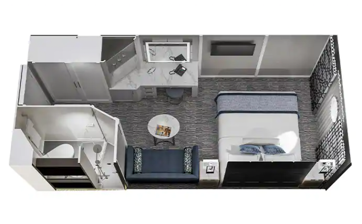 Ocean View Stateroom (D) floor Plan