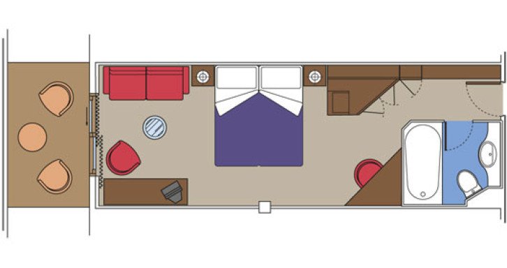 Deluxe Balcony with Partial View floor Plan