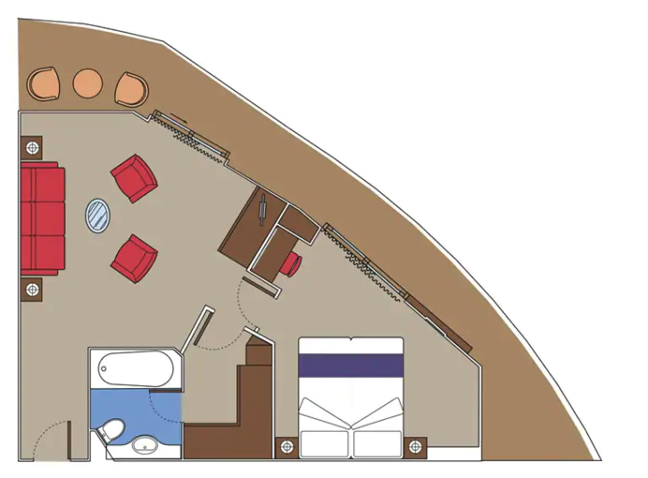 Solo Oceanivew Stateroom floor Plan