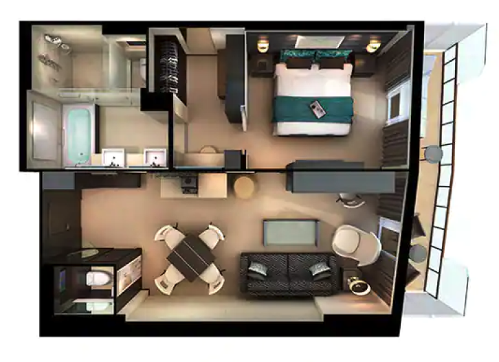 The Haven Deluxe Owner's Suite with Balcony floor Plan