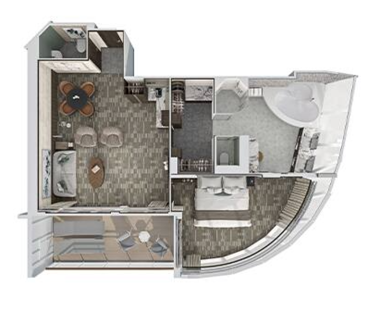 The Haven Deluxe Owner's Suite with Large Balcony floor Plan