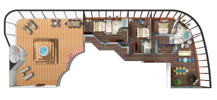 3-Bedroom Garden Villa floor Plan