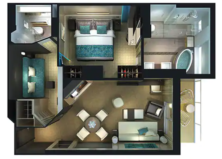 The Haven 2-Bedroom Family Villa with Balcony floor Plan