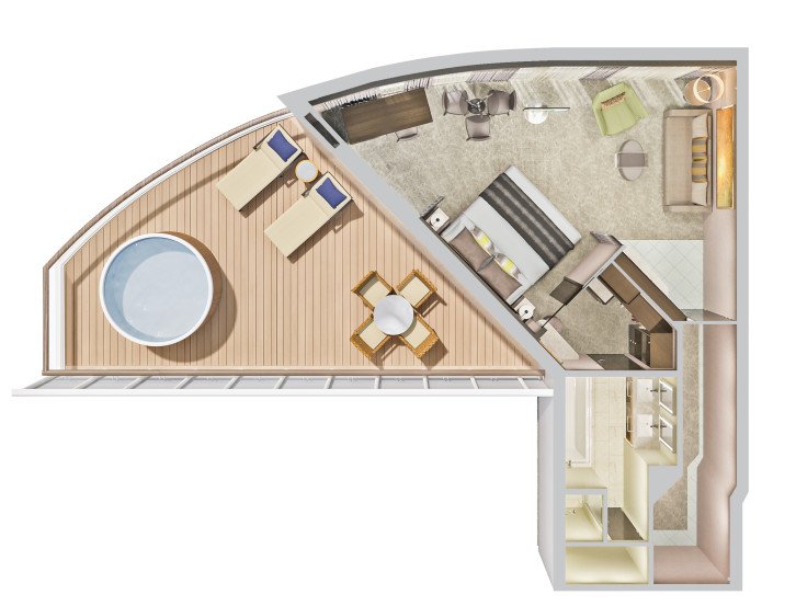 The Haven Deluxe Owner's Suite with Large Balcony floor Plan