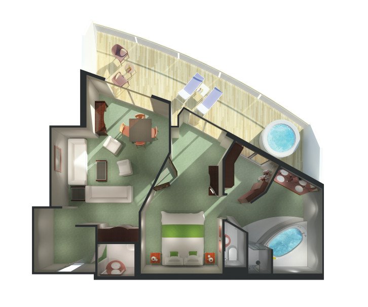 Owner's Suite with Large Balcony floor Plan