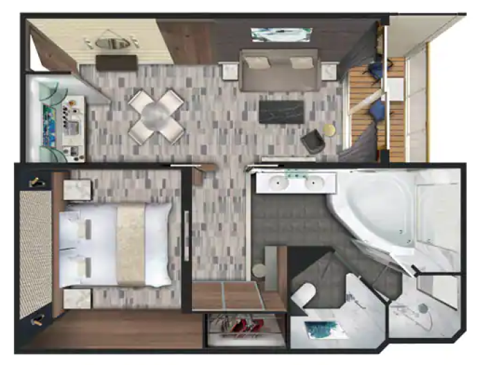 Penthouse with Large Balcony floor Plan