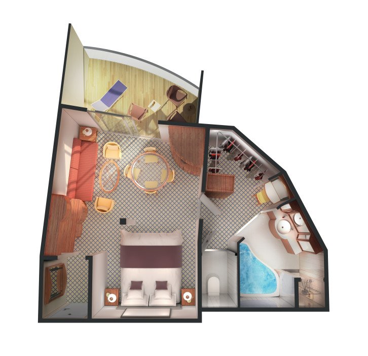 Penthouse with Balcony floor Plan