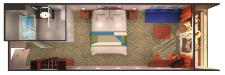 Sail Away Club Balcony Suite floor Plan