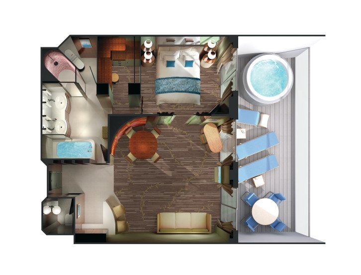 Owner's Suite with Large Balcony floor Plan