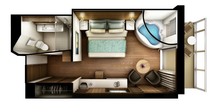 The Haven Penthouse Suite with Balcony floor Plan