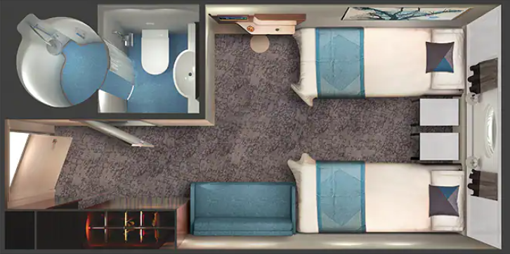 Oceanview with Large Porthole floor Plan