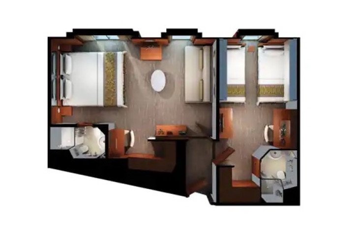 1-Bedroom Obstructed View Family Suite floor Plan