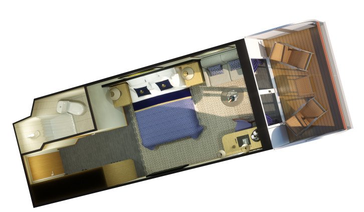 Britannia Balcony (partially obstructed view)  floor Plan