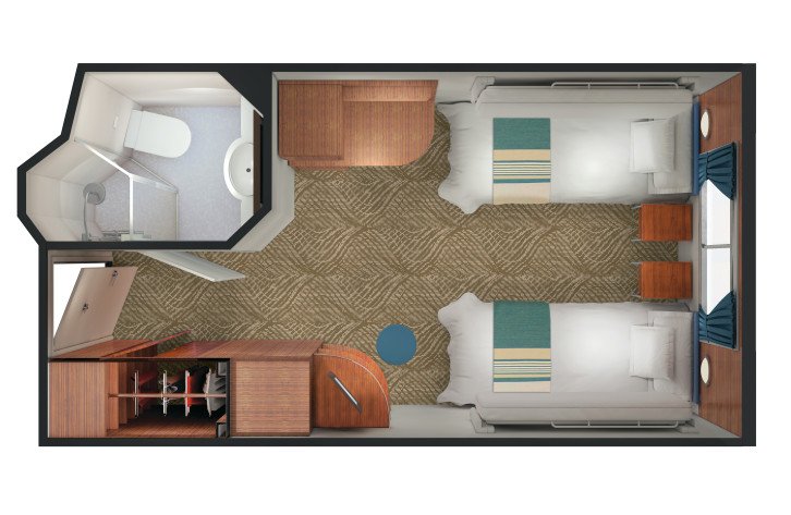 Obstructed Oceanview floor Plan