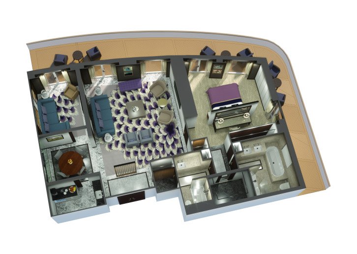 Queens Grill Grand Duplex floor Plan
