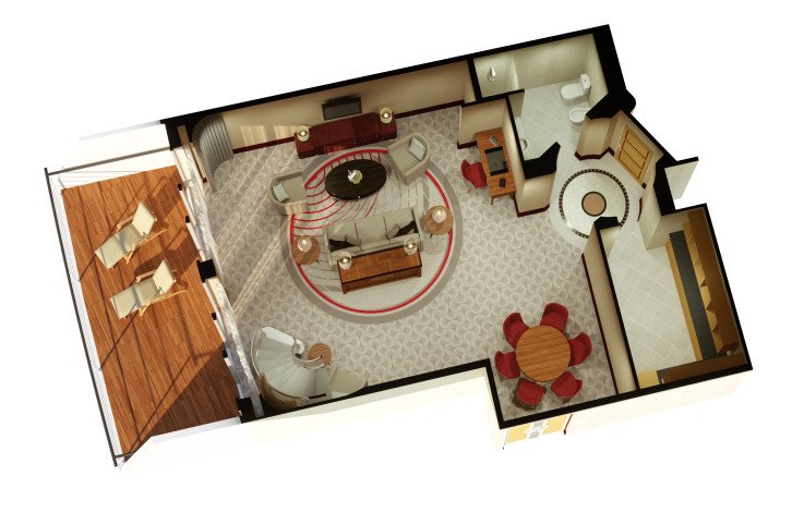 Queens Grill Duplex Suite floor Plan