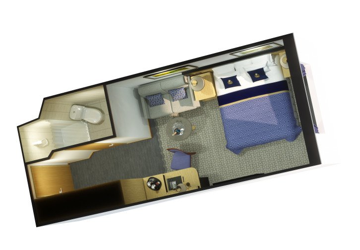 Britannia Oceanview (obstructed view) floor Plan