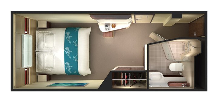Oceanview Stateroom - Cat D floor Plan