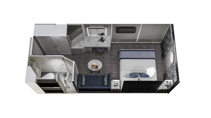 Oceanview Stateroom - Cat D floor Plan