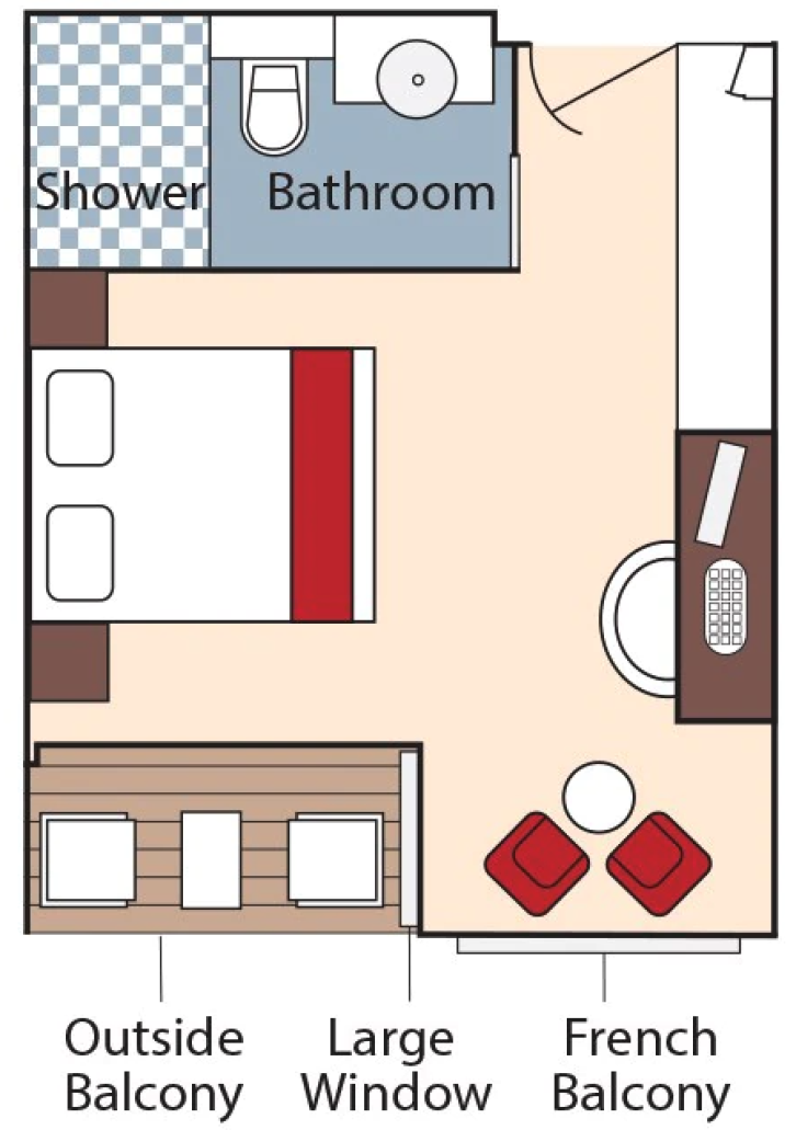 Category BB Staterooms floor Plan
