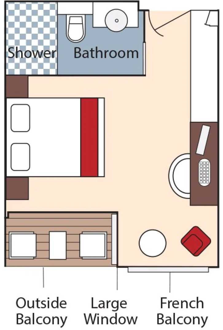 Category BB Staterooms floor Plan