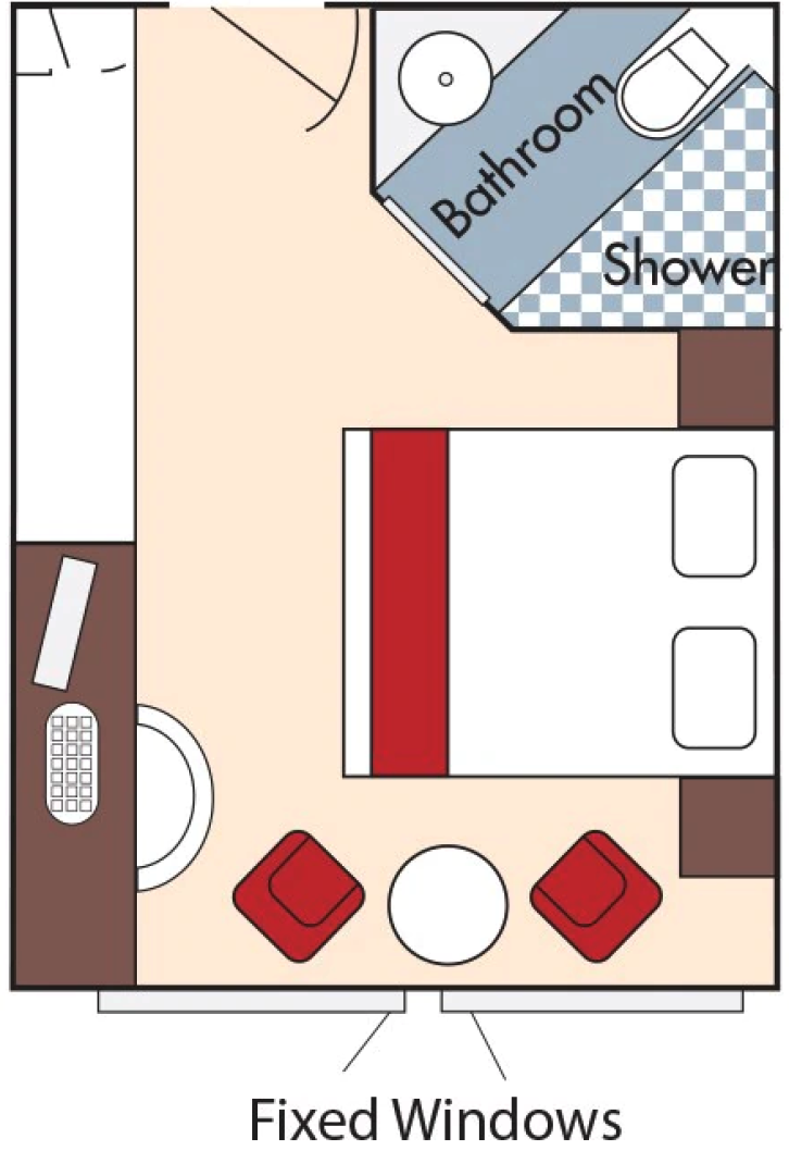 Category E Staterooms floor Plan