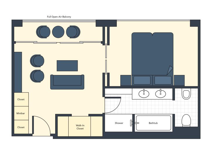 Grand Suite floor plan on S.S. Catherine