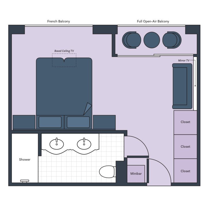 Suite floor plan on S.S. Maria Theresa