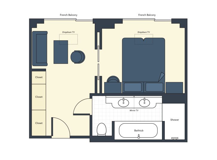 Grand Suite floor plan on S.S. Beatrice