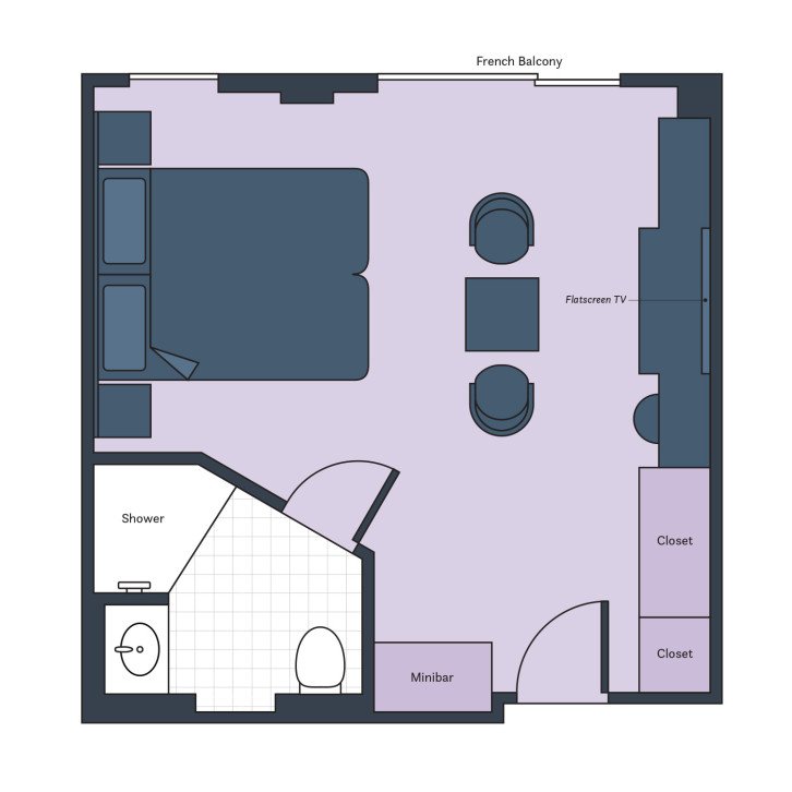 Suite floor plan on S.S. Beatrice