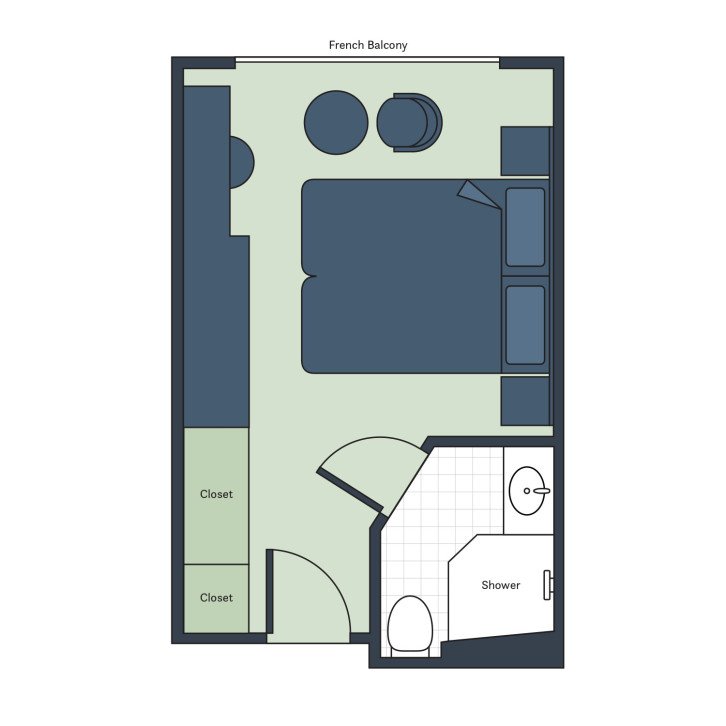 French Balcony  floor plan on S.S. Beatrice