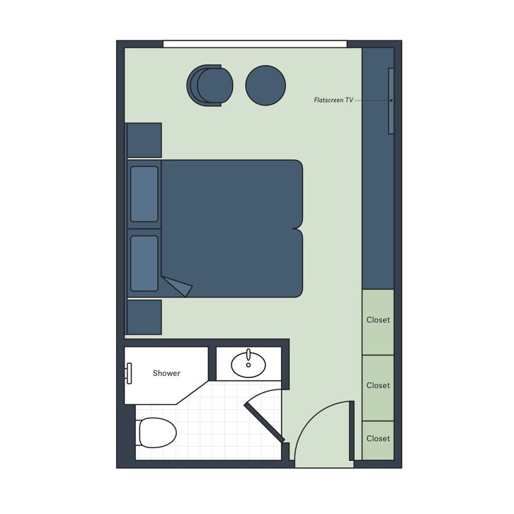 Deluxe floor plan on S.S. Bon Voyage