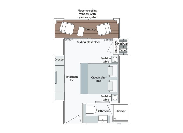 Grand Balcony Suite floor Plan
