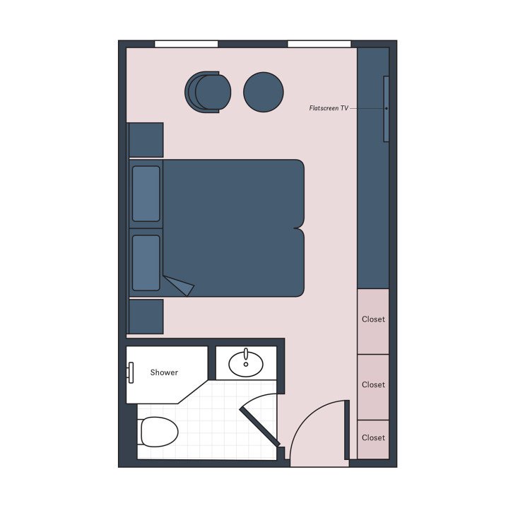 Classic  floor plan on S.S. Bon Voyage