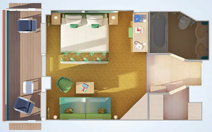 Cloud 9 Spa Suite (Obstructed View) floor Plan