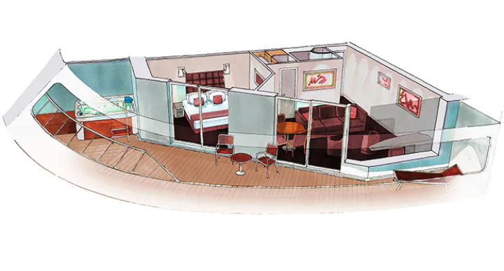 Grand Suite Aurea with Terrace and Whirlpool floor Plan