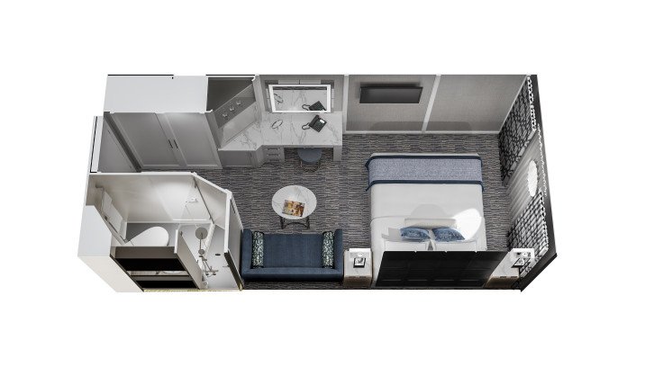 Ocean View Stateroom floor Plan