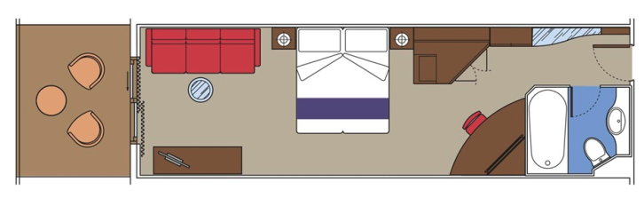 Junior Ocean View with Obstructed View floor Plan