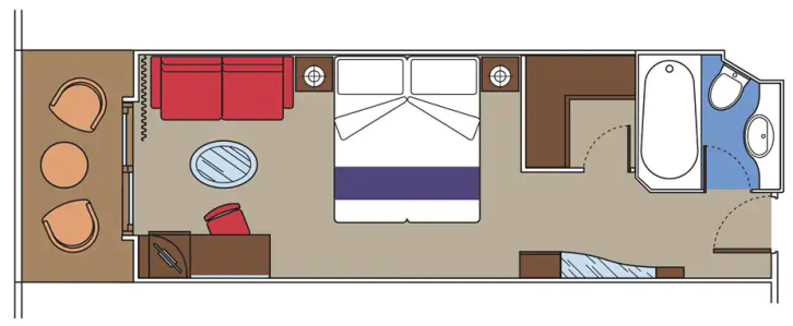 MSC Yacht Club Deluxe Suite floor Plan