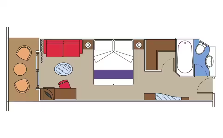 MSC Yacht Club Deluxe Suite floor Plan