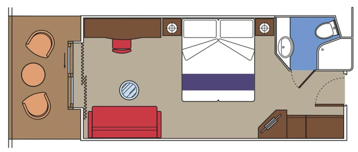 Deluxe Suite Aurea with Sealed Window floor Plan